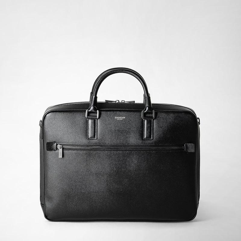 Serapian Borsa business slim in pelle evoluzione nero Negozi Online