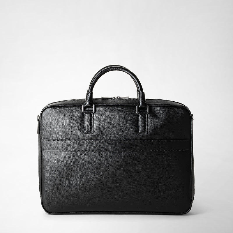 Serapian Borsa business slim in pelle evoluzione nero Negozi Online
