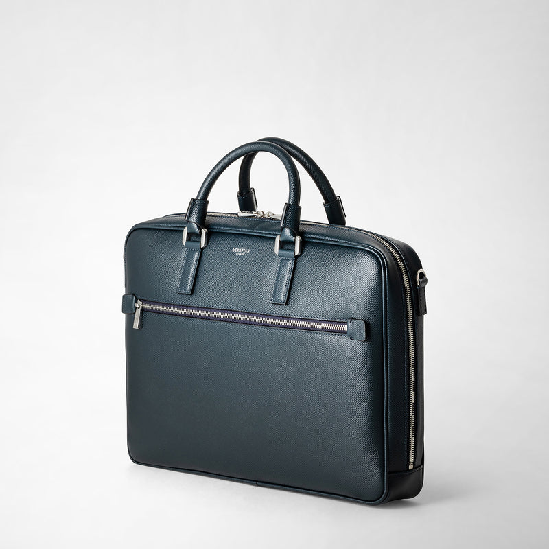 Serapian Borsa business slim in pelle evoluzione blu navy Acquista Ora