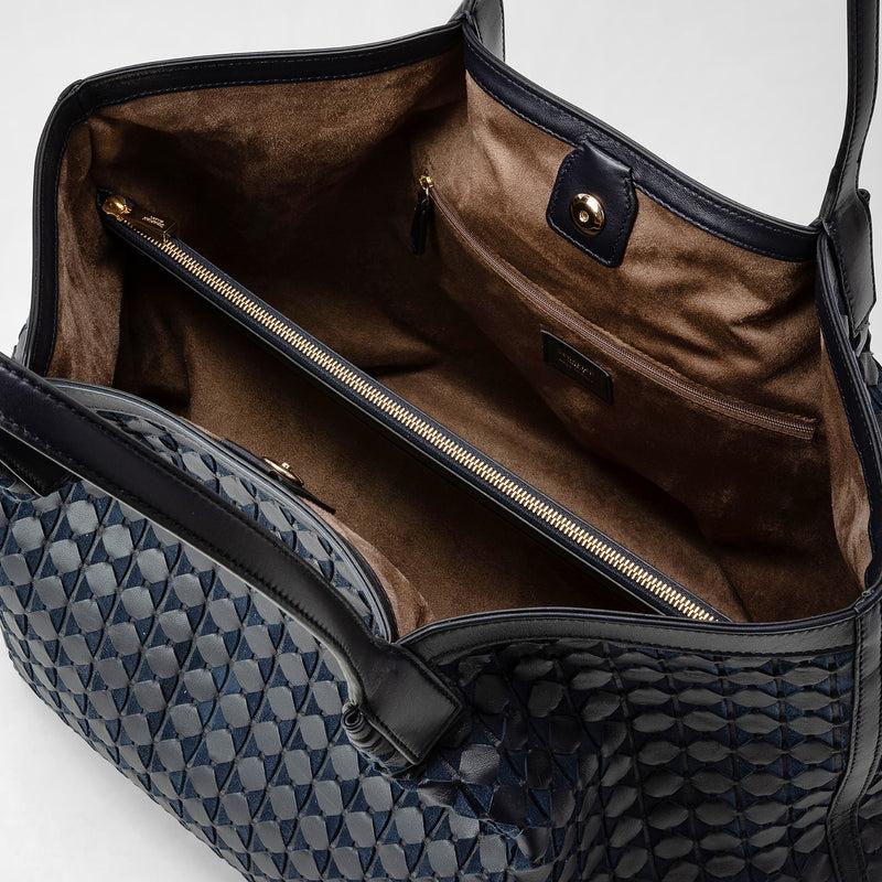 Serapian Secret tote bag in mosaico midnight blue Novità