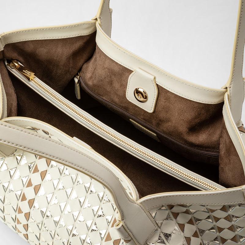 Serapian TOTE BAG SECRET PICCOLA IN MOSAICO ED ELAPHE Offerta