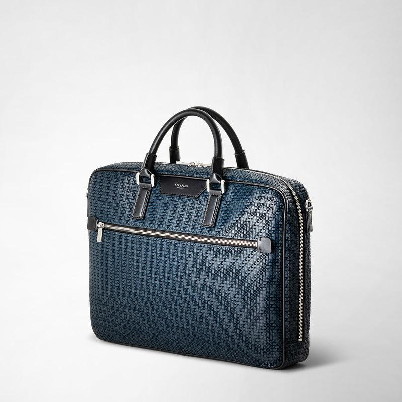 Serapian Borsa business slim in stepan blu oceano-nero Offerte