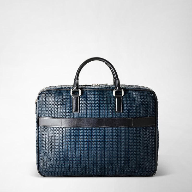 Serapian Borsa business slim in stepan blu oceano-nero Offerte