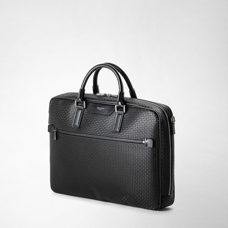 Serapian Borsa business slim in stepan nero-nero eclissi Hotsell