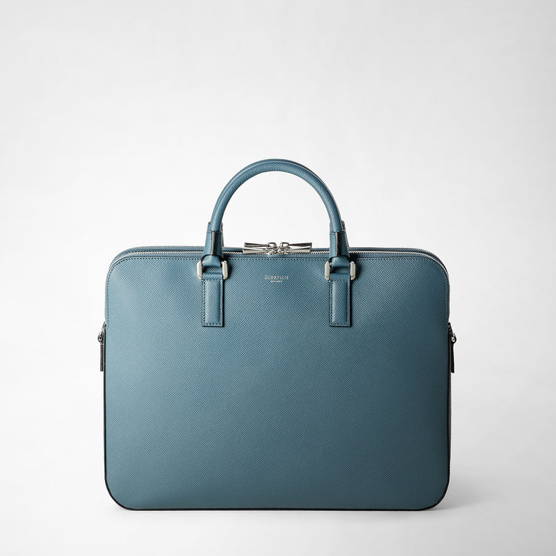 Serapian BORSA BUSINESS SLIM CON DOPPIA ZIP IN PELLE EVOLUZIONE I Più Venduti