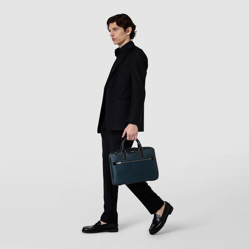 Serapian Borsa business extra slim in stepan blu oceano Moda