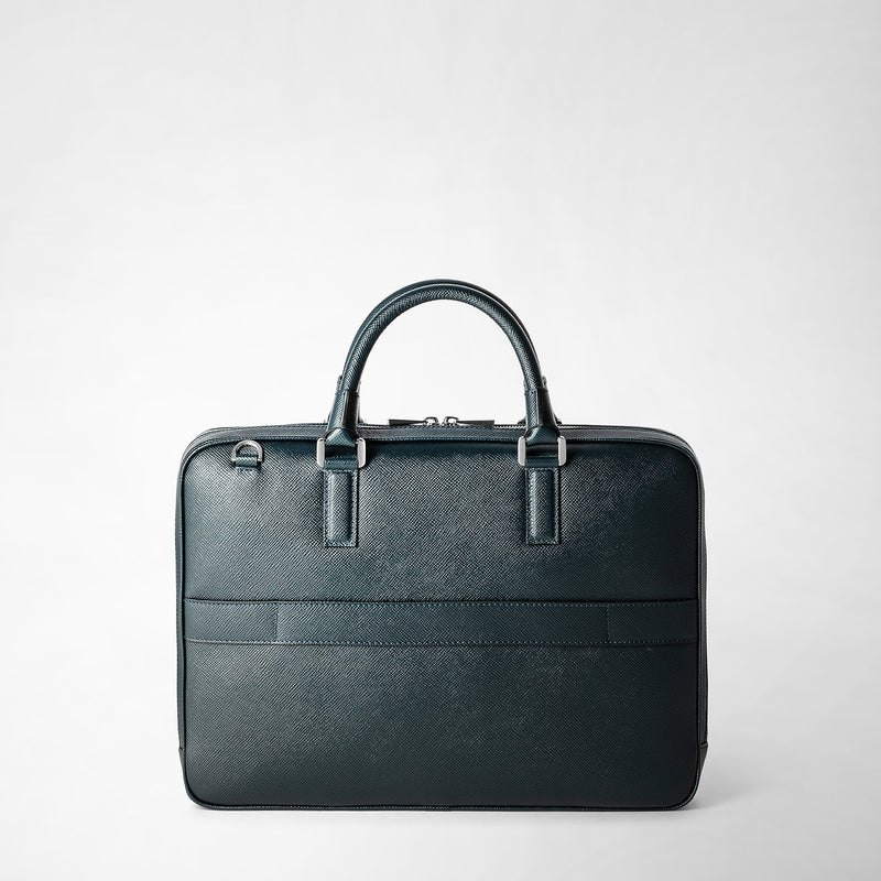 Serapian Borsa business extra slim in pelle evoluzione blu navy Italia