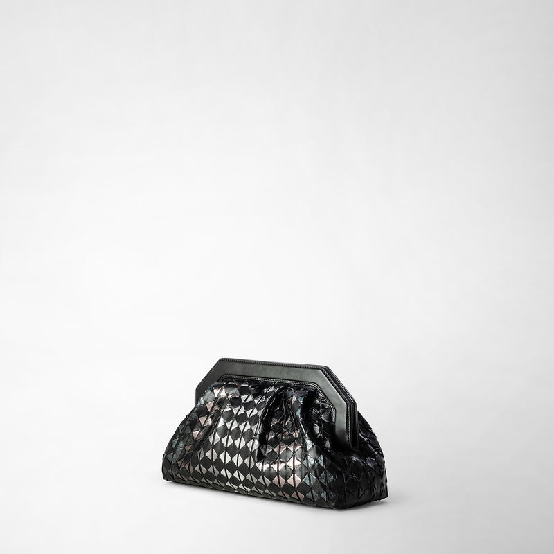 Serapian CLUTCH SECRET IN MOSAICO ED ELAPHE Promozione