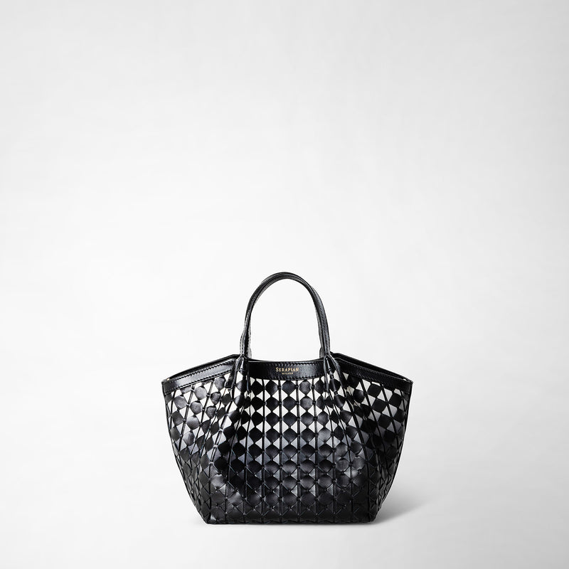 Serapian Borsa secret mini in mosaico chiaroscuro Spedizione Gratuita