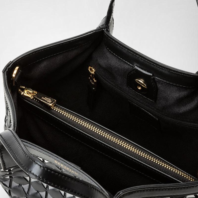 Serapian Borsa secret mini in mosaico chiaroscuro Spedizione Gratuita