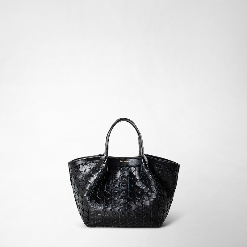 Serapian Borsa secret mini in mosaico nero Affare Del Giorno