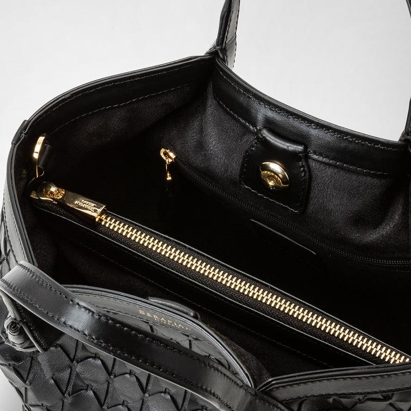 Serapian Borsa secret mini in mosaico nero Affare Del Giorno