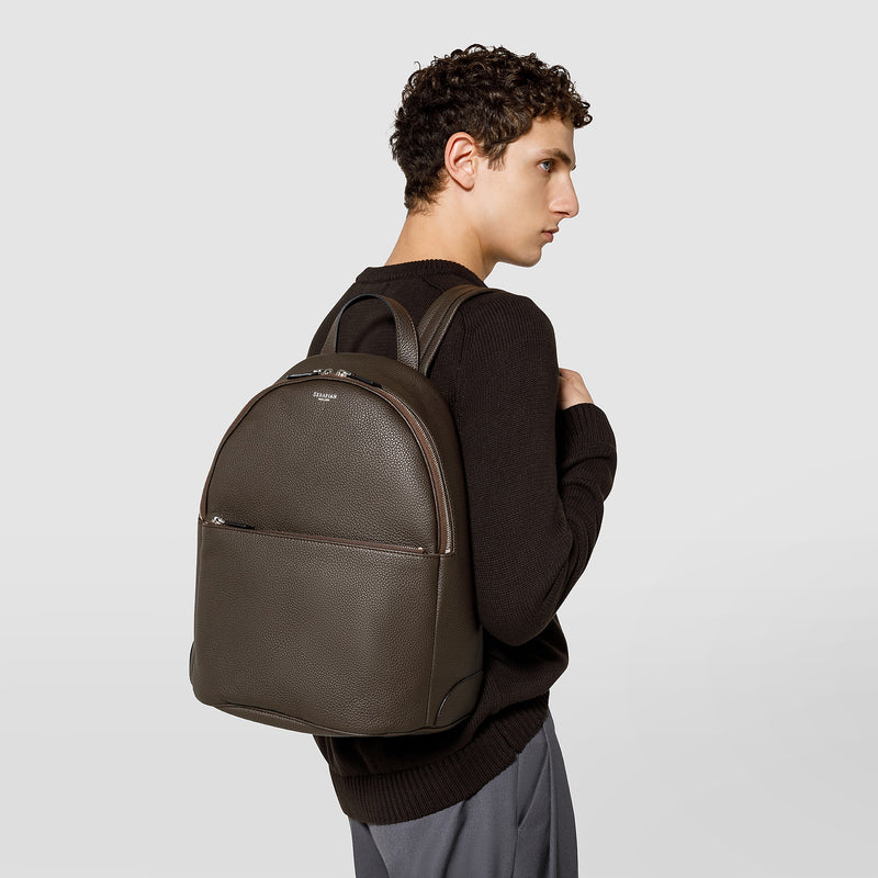 Serapian Backpack in cachemire leather espresso Convenienza