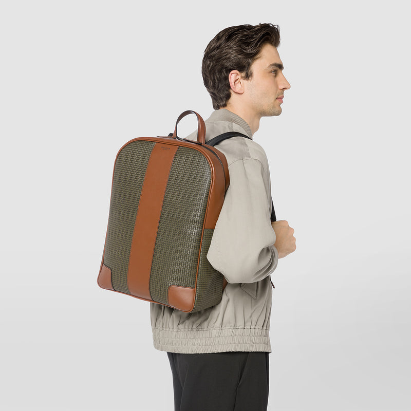 Serapian Backpack in stepan kaki and cuoio Novità