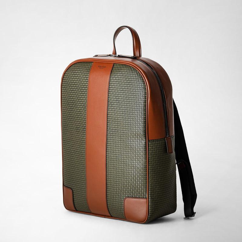 Serapian Backpack in stepan kaki and cuoio Novità