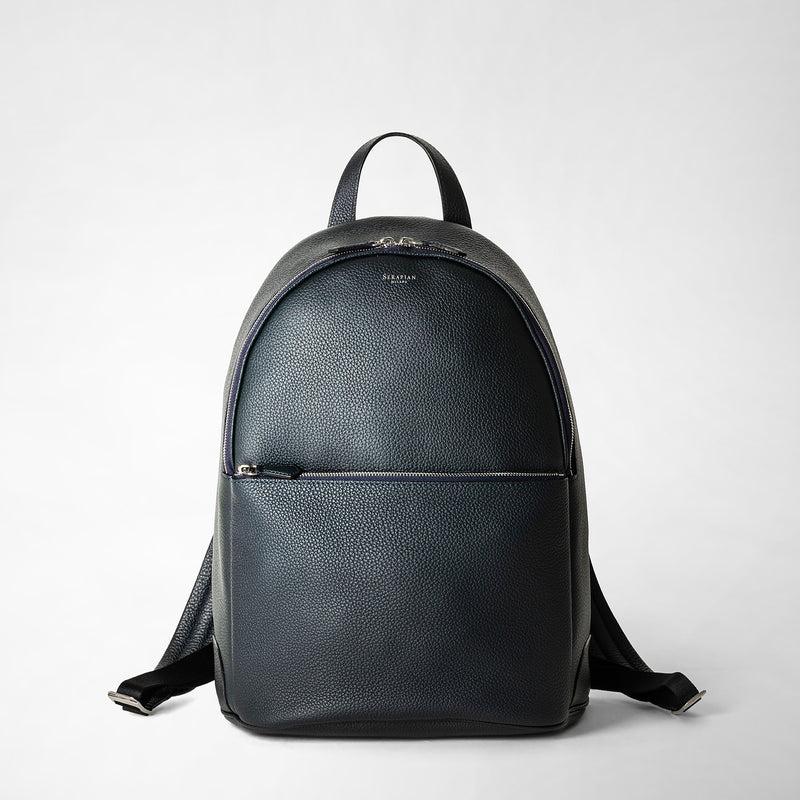 Serapian Zaino in pelle cachemire blu navy Presa