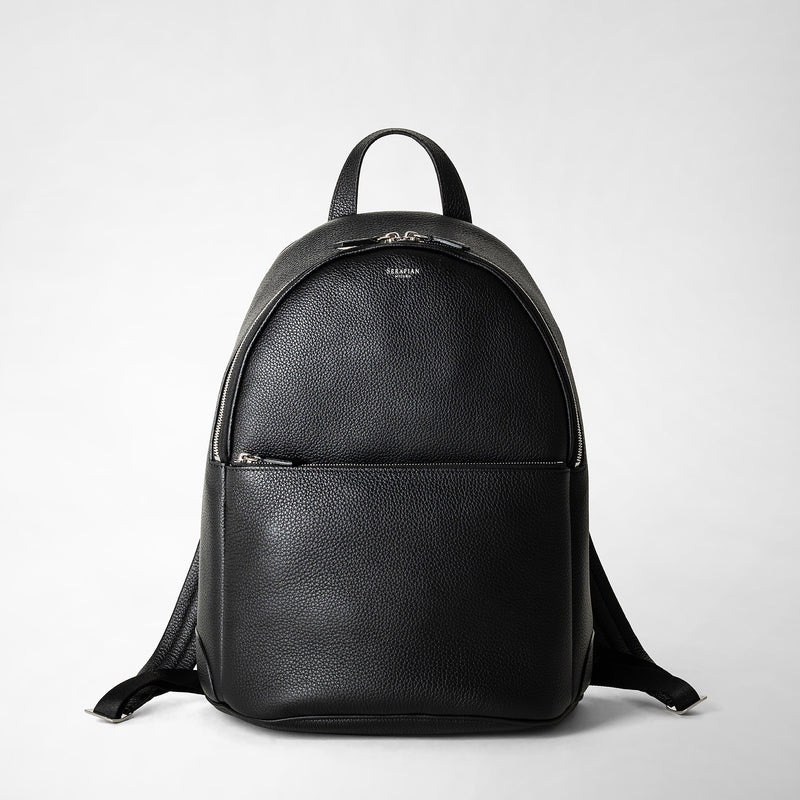 Serapian Backpack in cachemire leather black Sconto