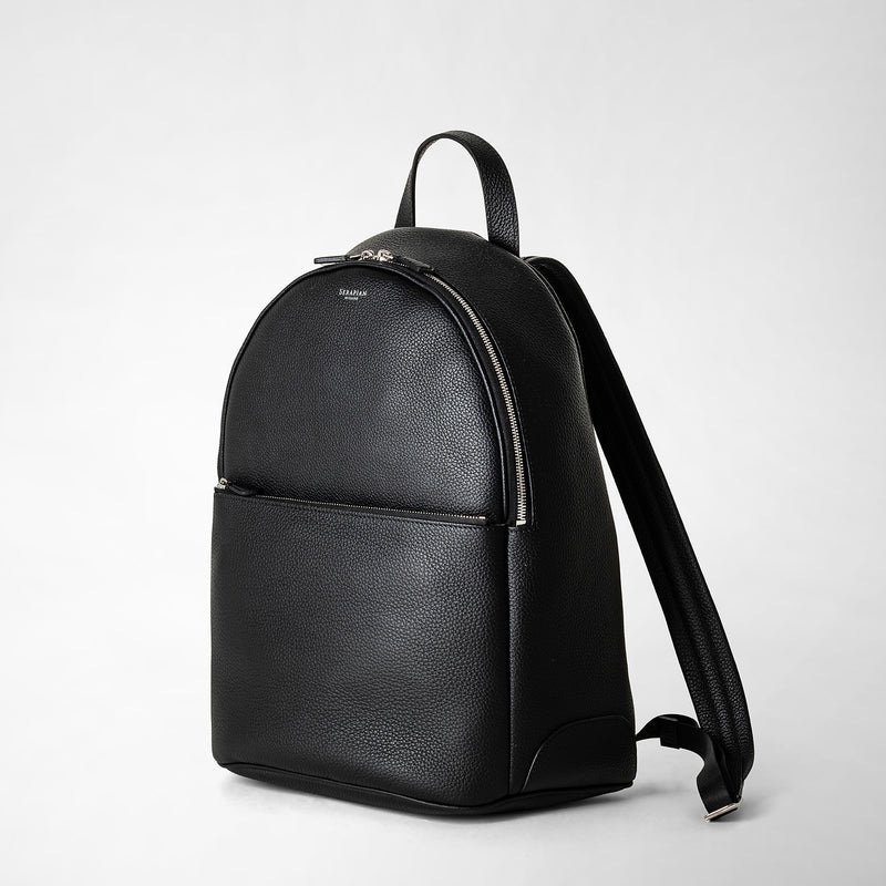 Serapian Backpack in cachemire leather black Sconto