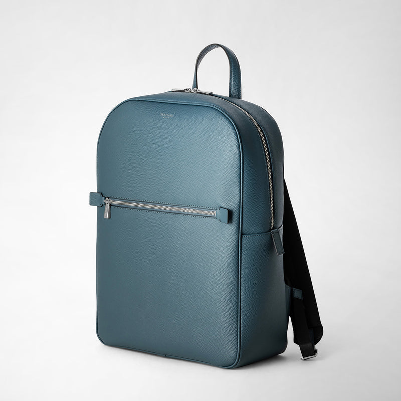 Serapian Zaino in pelle evoluzione blu avio Economico