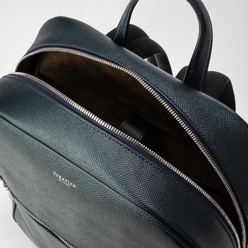 Serapian Zaino in pelle evoluzione blu navy Online