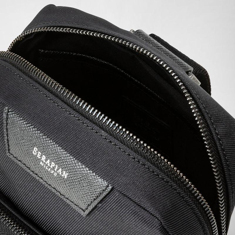 Serapian Sling bag recycled twill evoluzione eclipse black Saldi Di Fabbrica