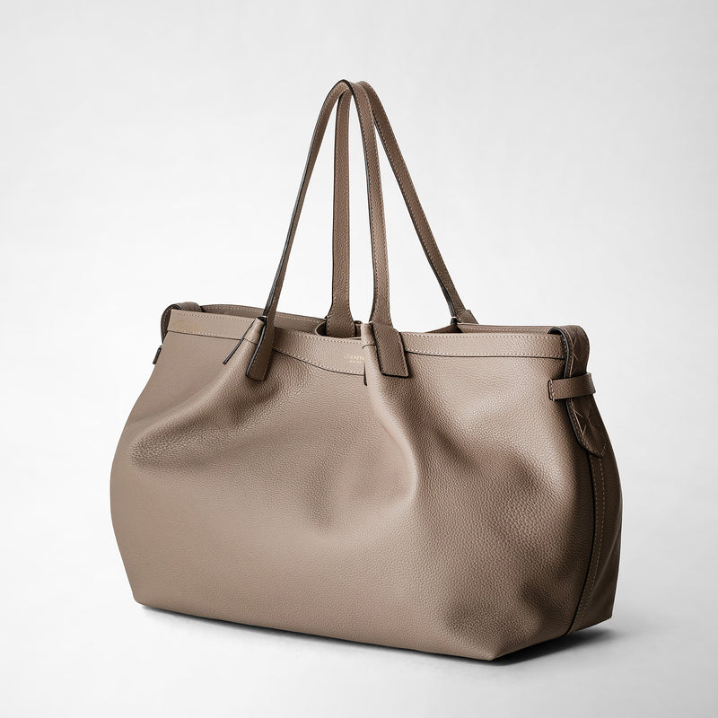 Serapian Tote bag secret in pelle rugiada sahara 2025