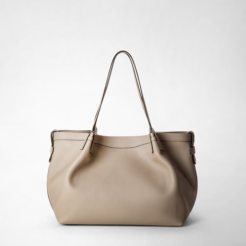 Serapian Small secret tote bag in rugiada leather sahara Vendita