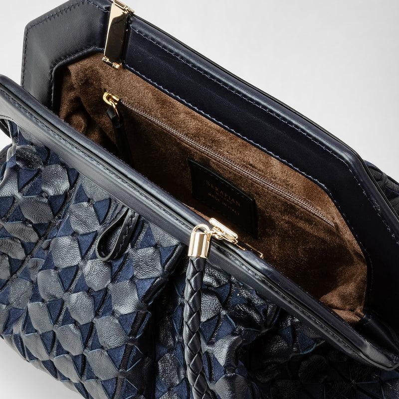 Serapian Secret clutch bag in mosaico midnight blue Negozi Online