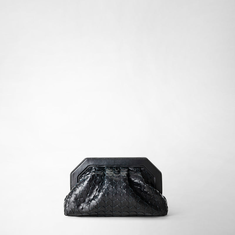 Serapian Clutch secret in mosaico nero Promozione Limitata