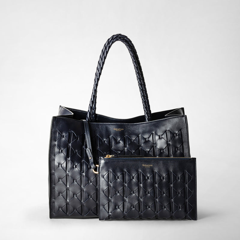 Serapian 1928 tote bag in mosaico midnight blue Presa