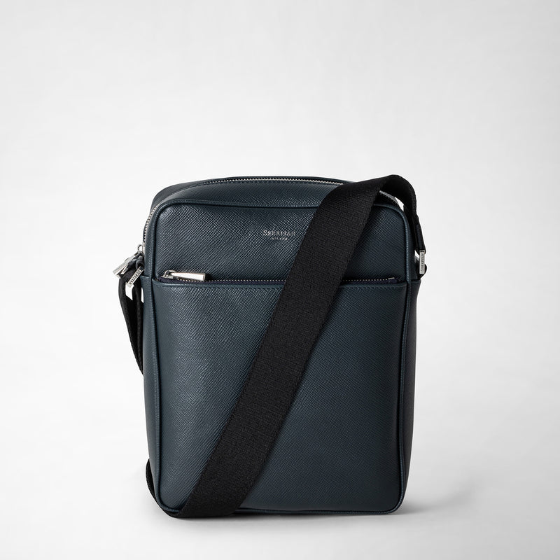 Serapian Tracolla north south in pelle evoluzione blu navy Hotsell