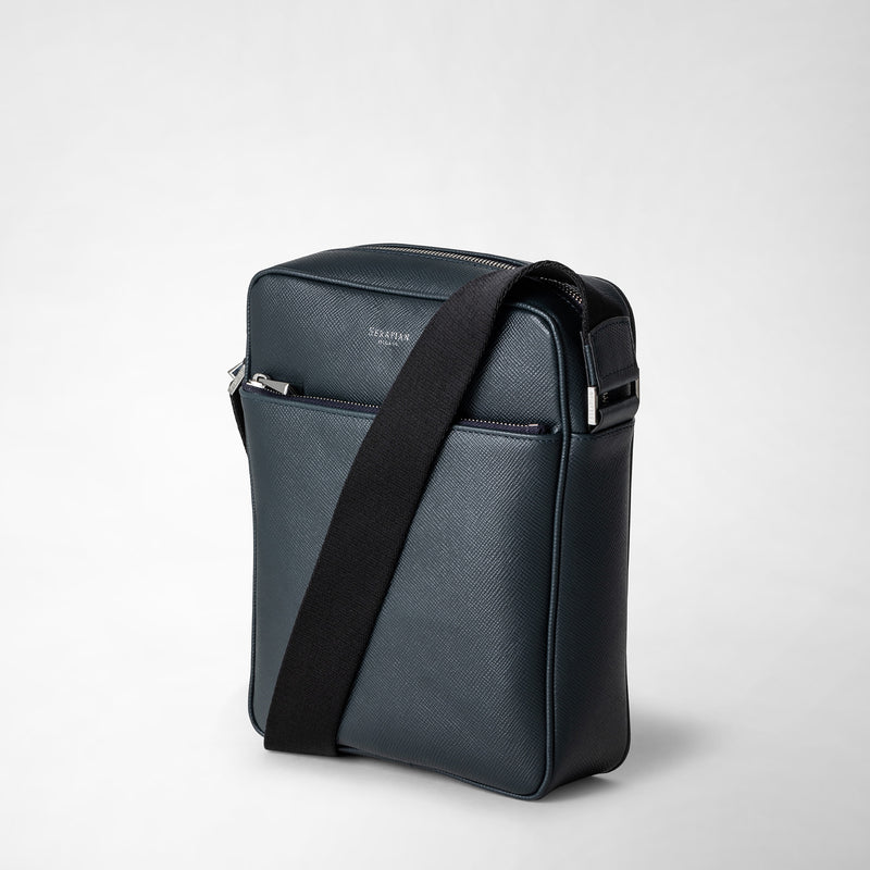 Serapian Tracolla north south in pelle evoluzione blu navy Hotsell