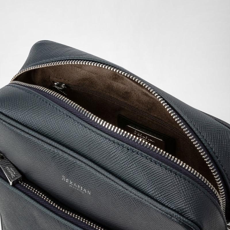 Serapian Tracolla north south in pelle evoluzione blu navy Hotsell
