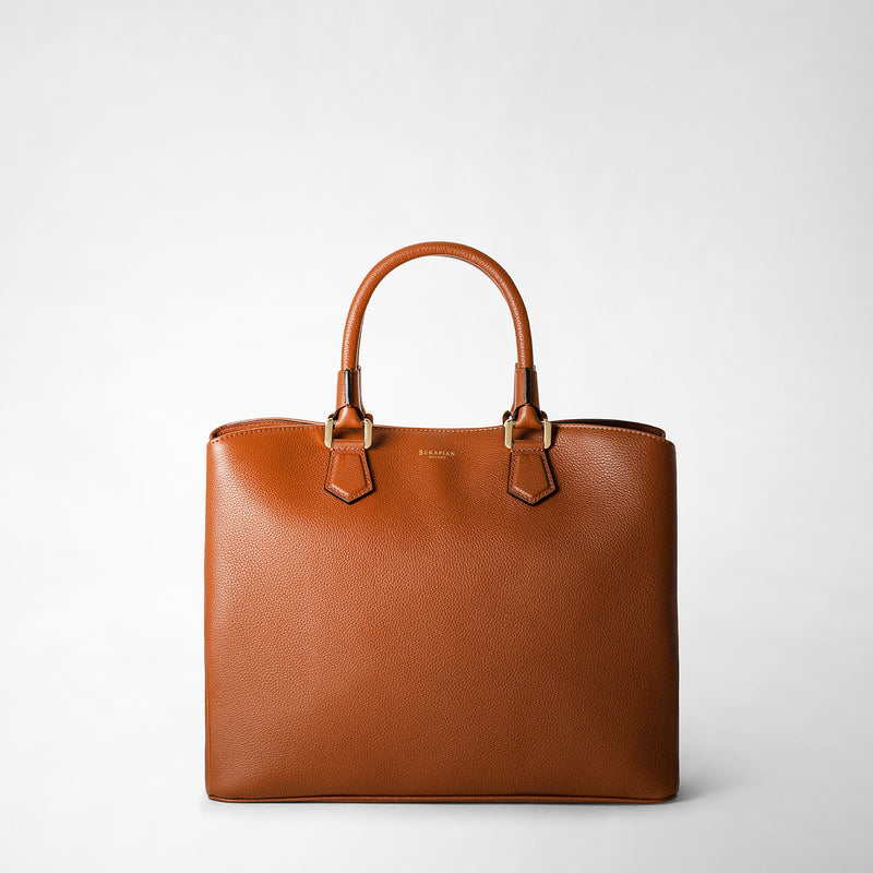 Serapian Borsa a mano luna in pelle rugiada cuoio Moda