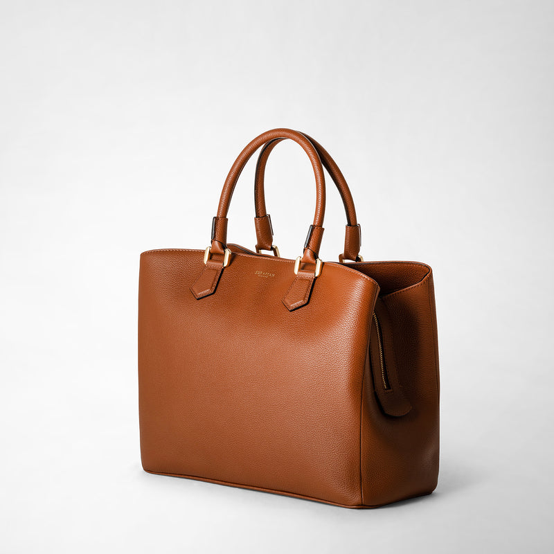 Serapian Borsa a mano luna in pelle rugiada cuoio Moda