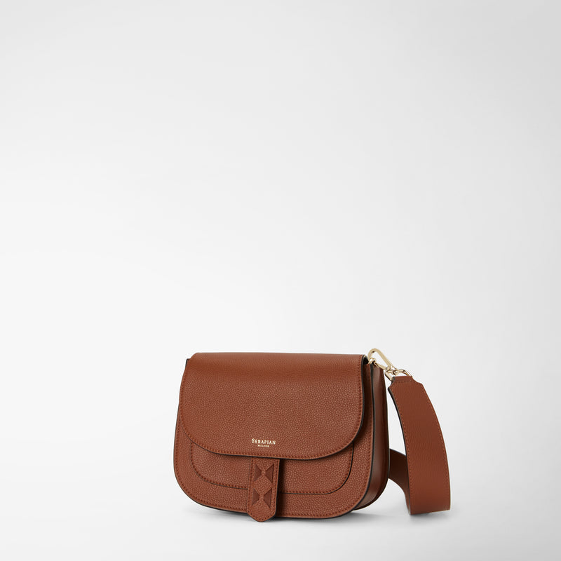Serapian Borsa luna crossbody in pelle rugiada cuoio 2025