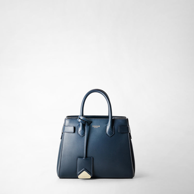 Serapian Meline' handbag in seta leather black Pezzi Unici