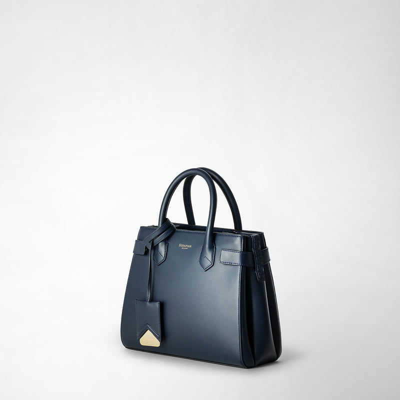 Serapian Meline' handbag in seta leather black Pezzi Unici