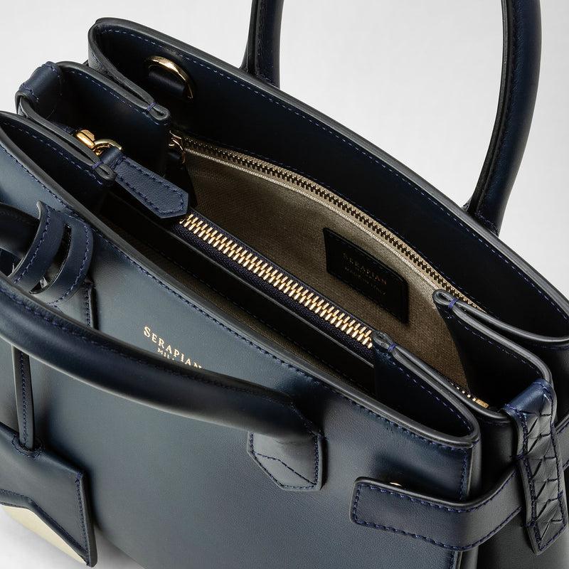 Serapian Meline' handbag in seta leather black Pezzi Unici