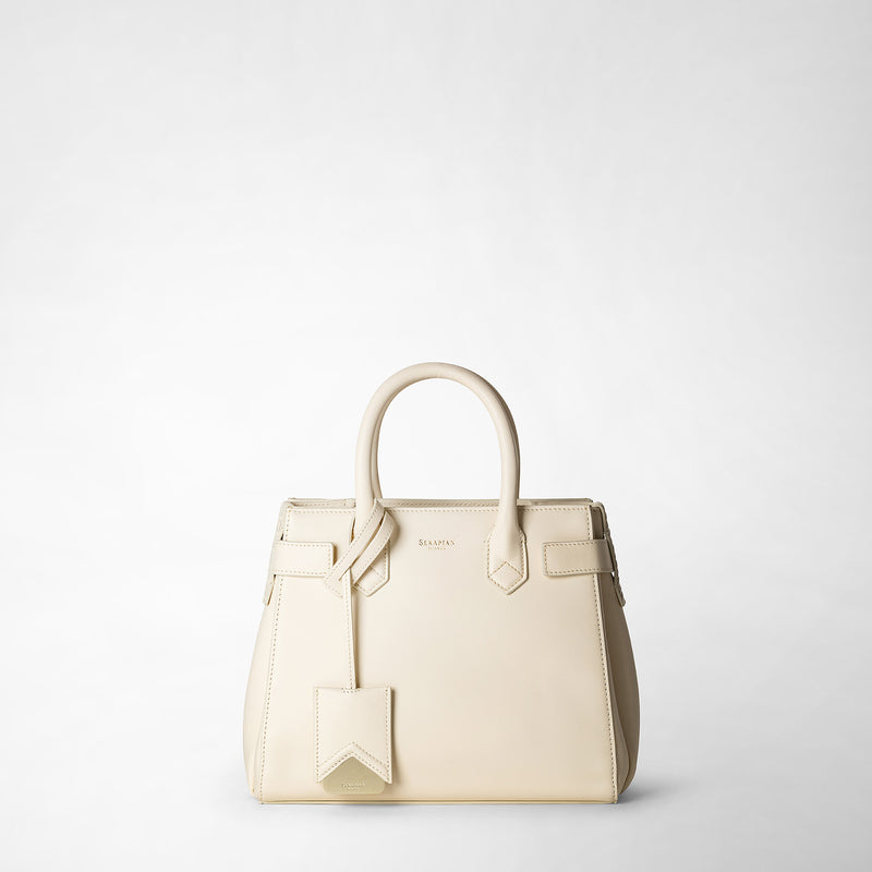 Serapian Meline' handbag in seta leather cream Soddisfazione Garantita