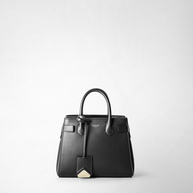 Serapian Meline' handbag in seta leather black Qualità Garantita