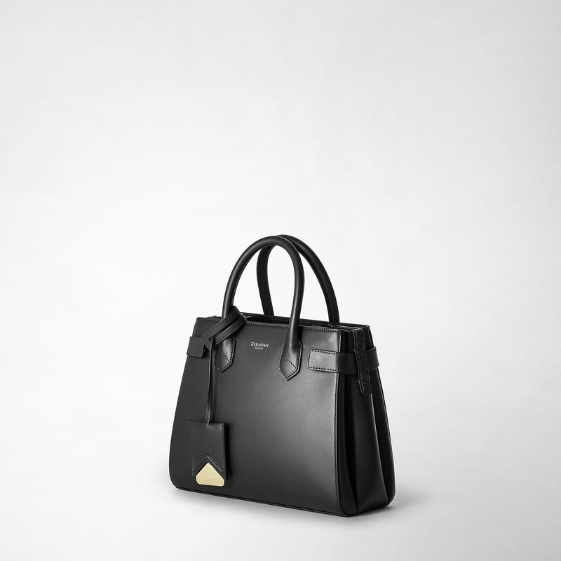 Serapian Meline' handbag in seta leather black Qualità Garantita