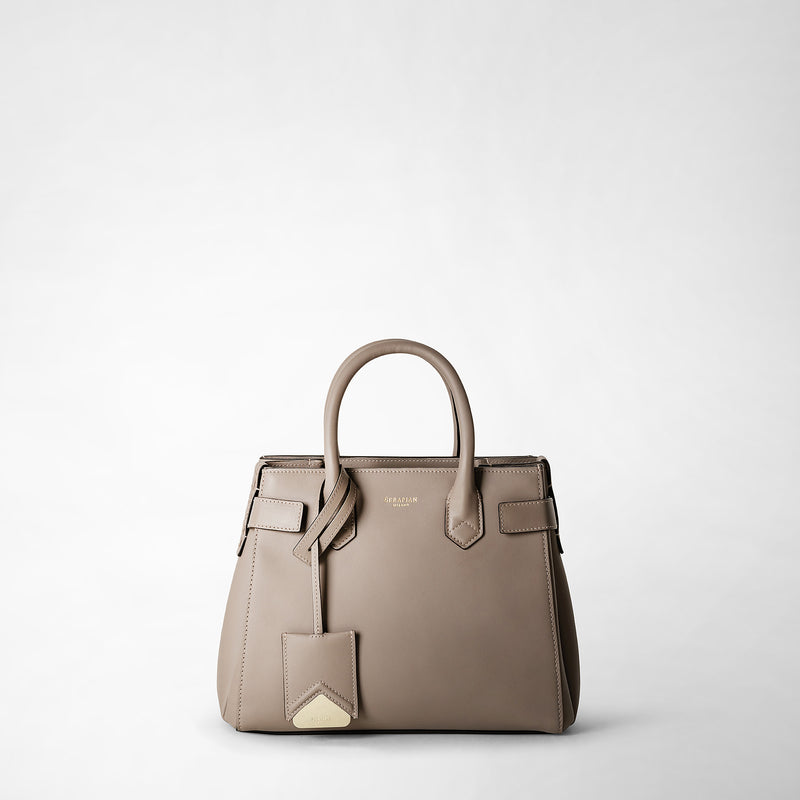 Serapian Meline' handbag in seta leather sahara Negozi Online