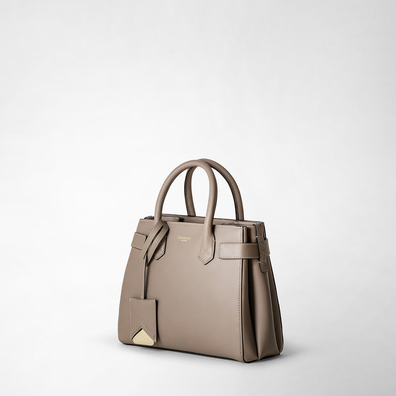 Serapian Meline' handbag in seta leather sahara Negozi Online