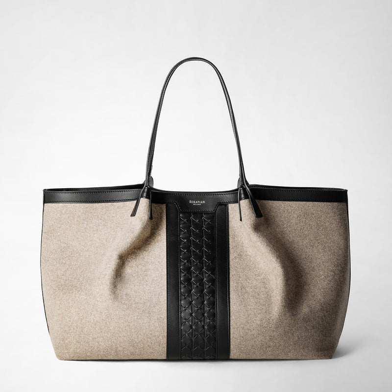 Serapian BORSA SECRET TOTE IN LANA E MOSAICO Fino Al -60%