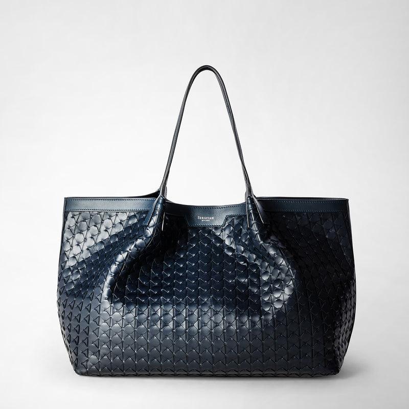 Serapian Secret tote bag in mosaico navy blue Convenienza