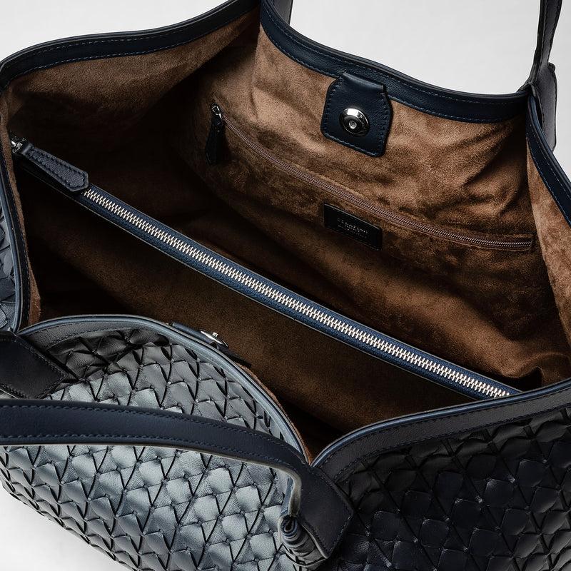 Serapian Secret tote bag in mosaico navy blue Convenienza