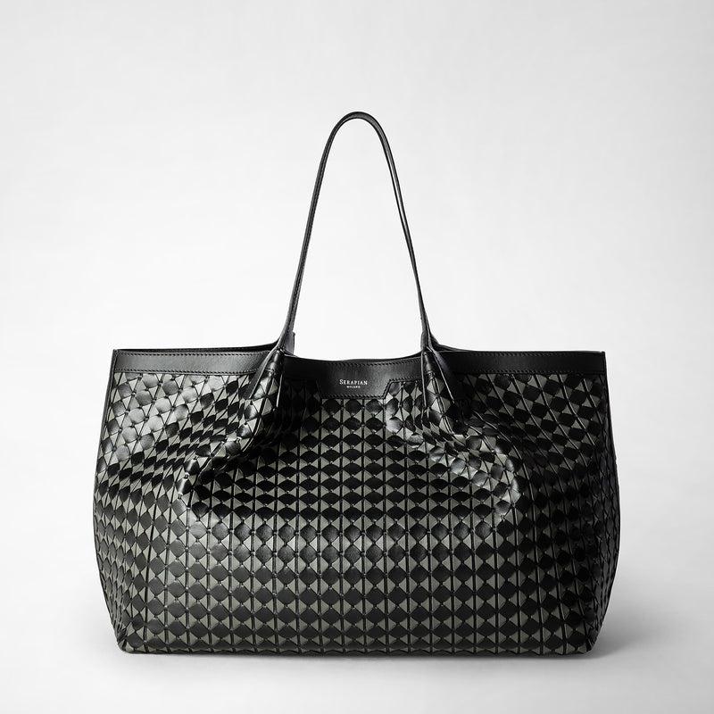 Serapian Secret tote bag in mosaico black asphalt Novità