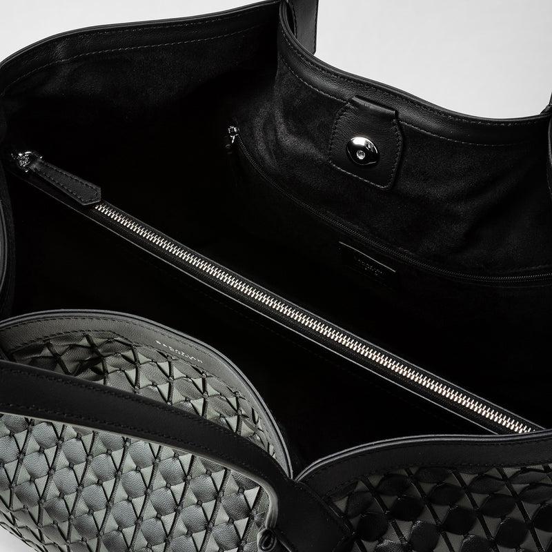 Serapian Secret tote bag in mosaico black asphalt Novità