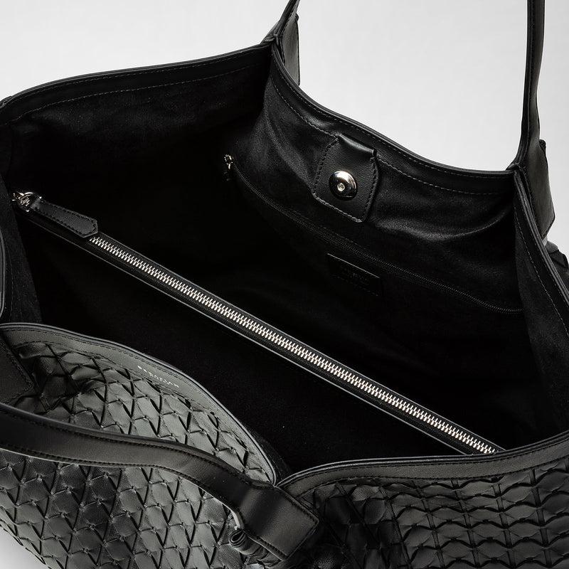 Serapian Secret tote bag in mosaico black Presa